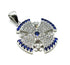 Sterling Silver Pave Stone Jerusalem Cross Pendant